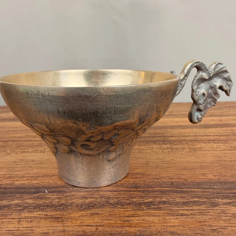 Vintage Brass Dragon Teapot Set with 2‎ Cups Ornate Relief Asian Style Decor